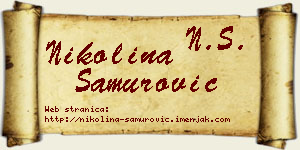 Nikolina Samurović vizit kartica